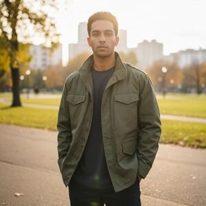 Vintage Jordan Craig Army Green Cotton Polyester Hooded M65 Field Jacket 4XL New